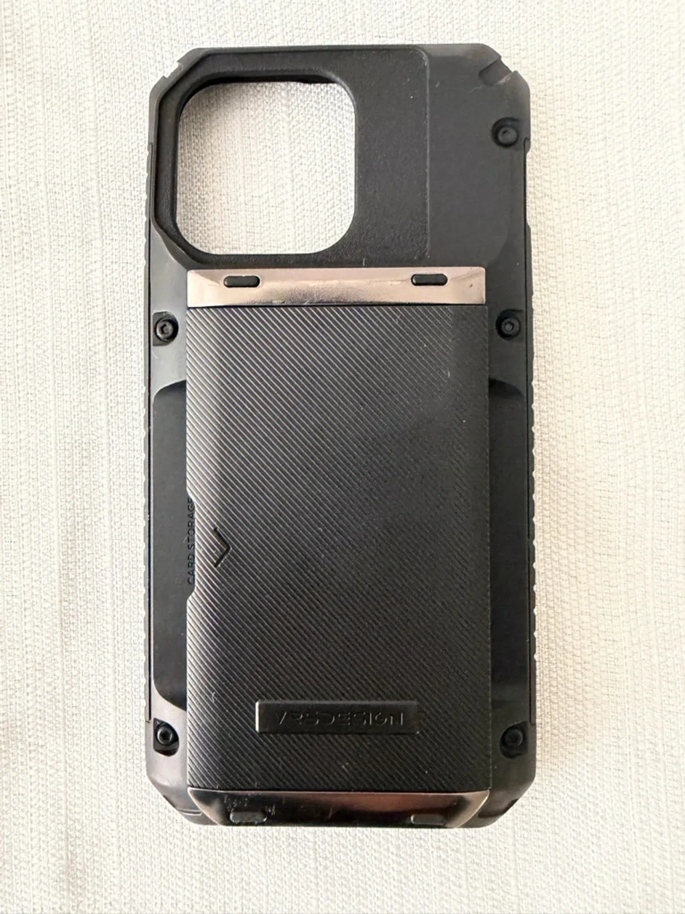 VRS Design Damda Glide Case Black Card Holder iPhone 15 Plus(F139),